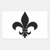 Französische Lilie Pattern Classic Rechteckiger Aufkleber (Vorderseite)
