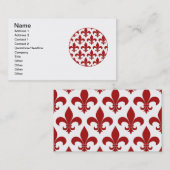 Französische Lilie Pattern Classic Visitenkarte (Vorne/Hinten)