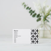 Französische Lilie Pattern Classic Visitenkarte (Stehend Vorderseite)