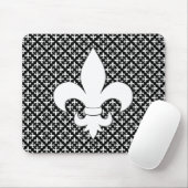 Französische Lilie Schwarz-Weiß-Muster Mousepad (Mit Mouse)