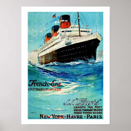 Französische Linie ~ Paris Poster (Vorne)