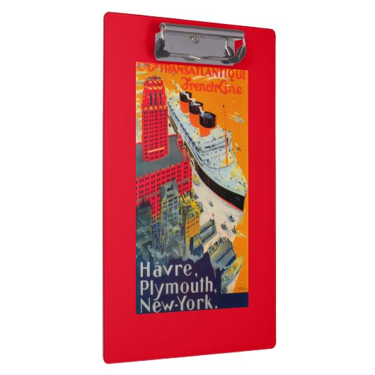 Französische Linie Reise-Plakat, Havre zu Klemmbrett (Rechts)
