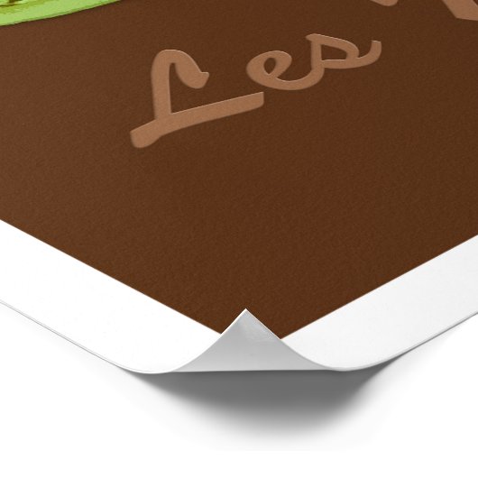 Französische Macaronen - bunte Pastellfarben Poster (Ecke)