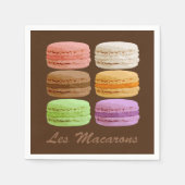 Französische Macaronen, mehrfarbige Pastelle 3 Rin Serviette (Vorderseite)