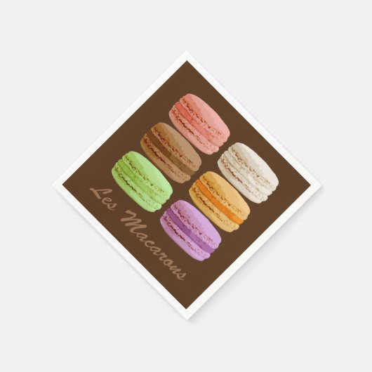 Französische Macaronen, mehrfarbige Pastelle 3 Rin Serviette (Ecke)
