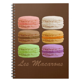 Französische Macaronen, mehrfarbige Pastellfarben Notizblock
