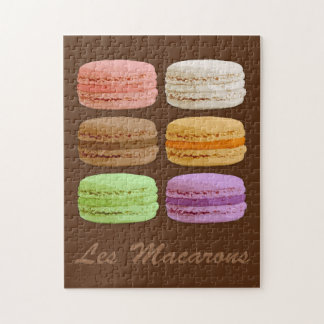 Französische Macaronen, mehrfarbige Pastellfarben Puzzle