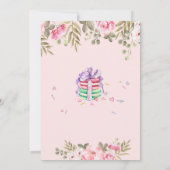 Französische Macarons, Blumenkinderdusche Einladung (Rückseite)