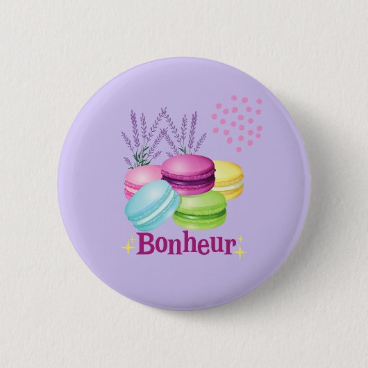 Französische Macarons Button (Vorderseite)