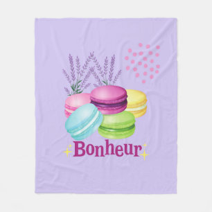 Französische Macarons Fleecedecke