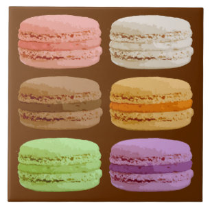 Französische Macarons, mehrfarbige Pastelltöne Fliese
