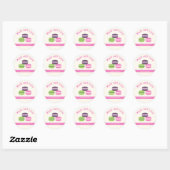 Französische Macarons mit Liebe-Label-Aufkleber Runder Aufkleber (Blatt)