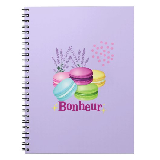 Französische Macarons Notizblock (Vorderseite)