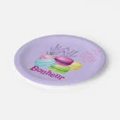  Französische Macarons Pappteller (Schrägansicht)