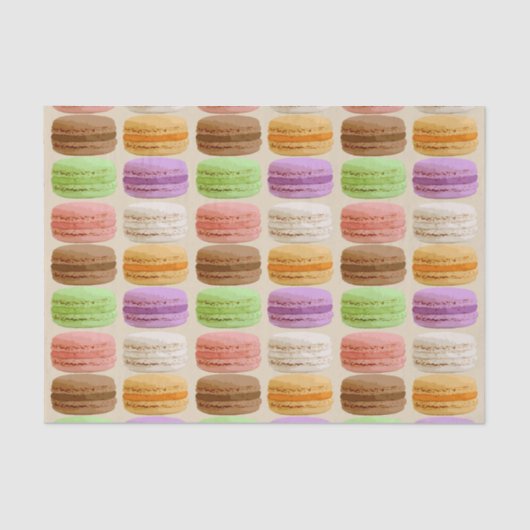 Französische Macarons, Pastellfarben Seidenpapier (Vorderseite)