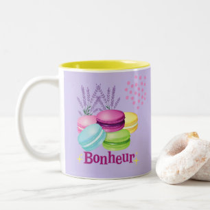 Französische Macarons Zweifarbige Tasse