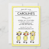 Französische Mädchen | Birthday Invite Einladung (Vorderseite)