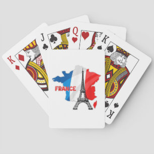 Französische Mädchen, France-Flaggen-Kinder, Franc Spielkarten