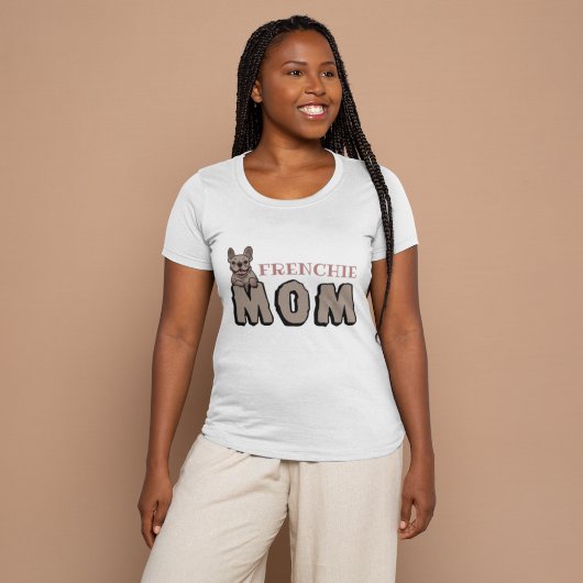 Französische Mama Bulldog Lover Brown T-Shirt