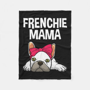 Französische Mama Bulldogge Design für Damen Große Fleecedecke
