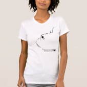 Französische Mama French Bulldog Silhouette T - Sh T-Shirt (Vorderseite)