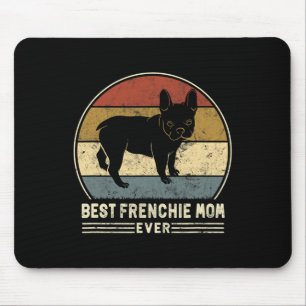 Französische Mama je Retro Französischer Bulldog-H Mousepad