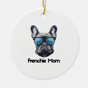 Französische Mama Lustiger Französischer Bulldogge Keramik Ornament