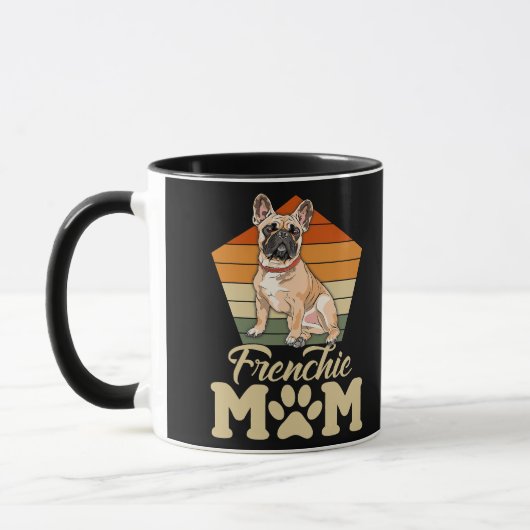 Französische Mama Niedlicher französischer Bulldog Tasse (Links)
