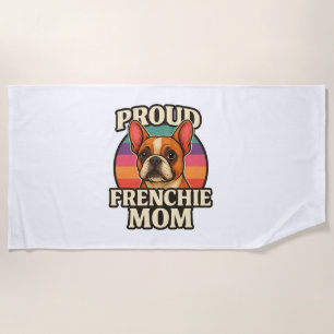 Französische Mama Süße Französische Bulldogge Hund Strandtuch