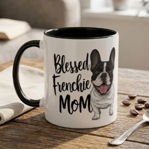 Französische Mama Süße Französische Bulldogge Lieb Tasse