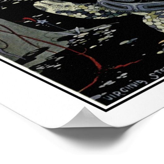 Französische Märchen: Blondine auf Schildkröte Poster (Ecke)