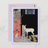 französische Märchen: Blondine und Bonne-Biche Postkarte (Vorne/Hinten)