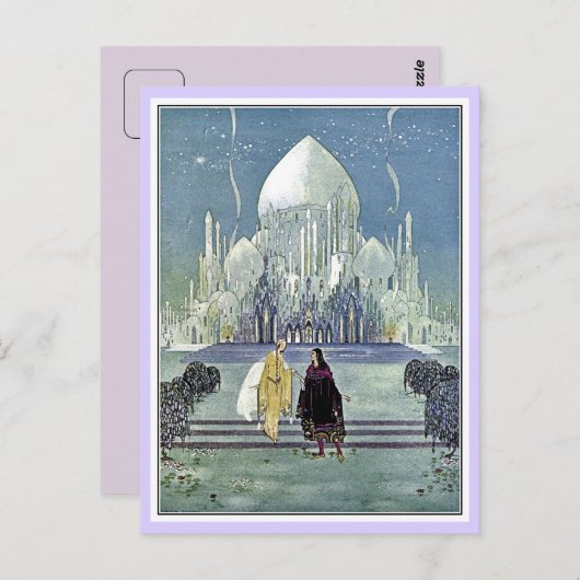 französische Märchen: Prinzessin und Prinzessin Ch Postkarte (Vorne/Hinten)