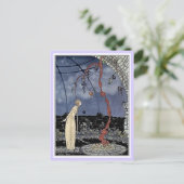 Französische Märchen: Violette und Ourson schlafen Postkarte (Stehend Vorderseite)