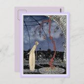 Französische Märchen: Violette und Ourson schlafen Postkarte (Vorne/Hinten)