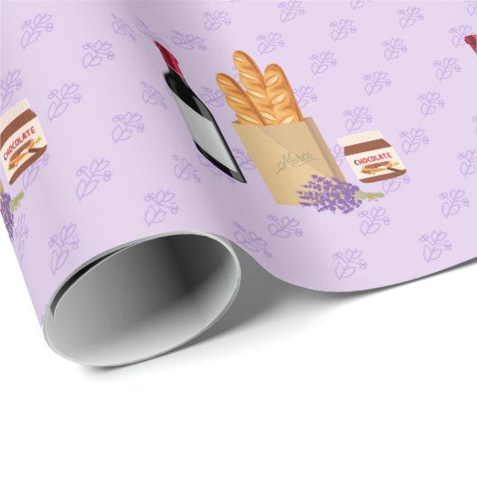 Französische Marktwirtschaft Geschenkpapier (Rolleneckpunkt)