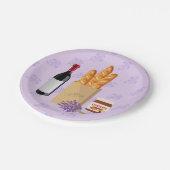 Französische Marktwirtschaft Pappteller (Schrägansicht)