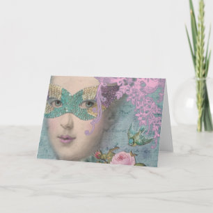 Französische Masquerade Karte