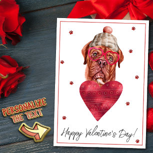 Französische Mastiff-Hundefreund Valentinsgeschenk Feiertagskarte