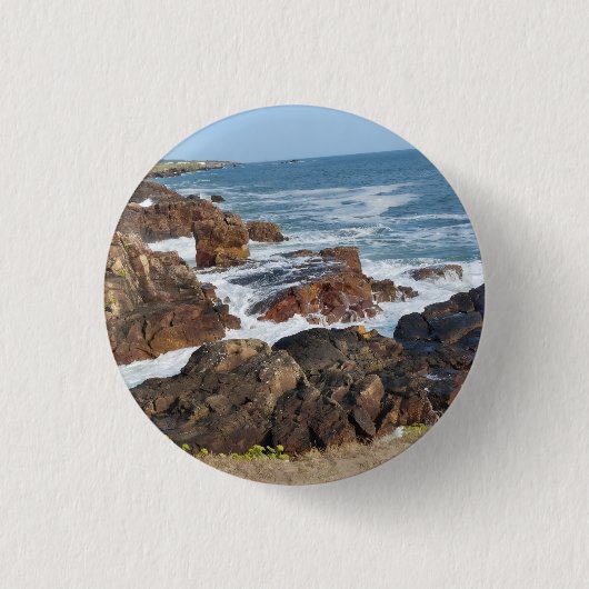 Französische Meeresküste in Vendée Button (Vorderseite)