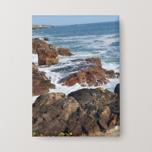 Französische Meeresküste in Vendée Button (Vorderseite)