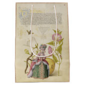 Französische Mittelalterliche Dame und Script-Gesc Mittlere Geschenktüte (Rückseite)