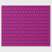 Französische Mittelalterliche Fleur-de-Lis Pink Bl Geschenkpapier (Flach)
