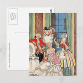 Französische Mode aus dem 18. Jahrhundert von Geor Postkarte (Vorne/Hinten)