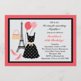 Französische Mode-Geburtstags-Einladung Einladung