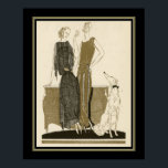 Französische Mode Pochoir Art Deco Poster<br><div class="desc">Art Deco,  Französisch Mode,  Pochoir Print C.1920 16x20 gezeigt. Erhältlich in anderen Größen und auf anderen Produkten.</div>