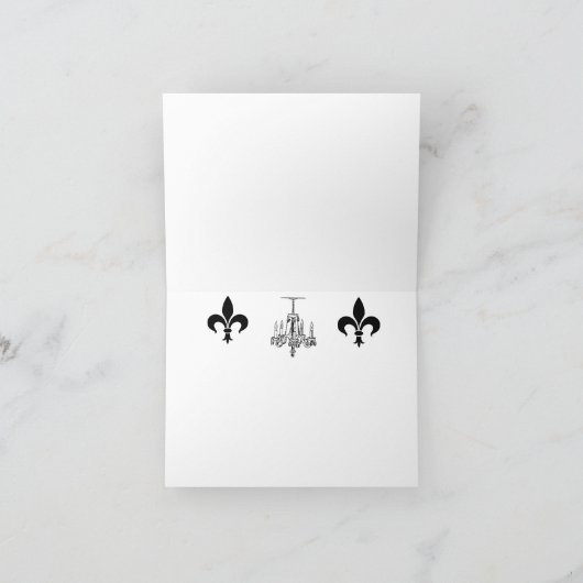 Französische Mode-Themed Mitteilungskarten (Innenseite)