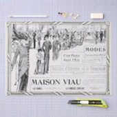 Französische Mode-Werbung Lady Frame Decoupage Seidenpapier (Handwerk)