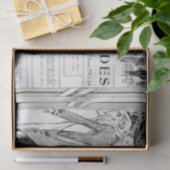 Französische Mode-Werbung Lady Frame Decoupage Seidenpapier (Geschenk)