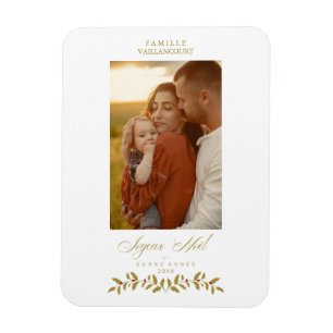 Französische moderne elegante schicke Weihnachtsfo Magnet